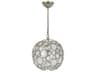 Crystorama Palla 1-Light Antique Silver Crystal Globe Round Pendant