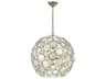 Crystorama Palla 6-Light Antique Silver Crystal Globe Round Chandelier