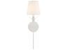 Crystorama Broche 1-Light Matte White Wall Sconce