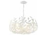 Crystorama Broche 6-Light Matte White Candelabra Chandelier