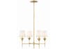 Crystorama Broche 4-Light Antique Gold Candelabra Chandelier