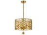 Crystorama Layla 5-Light Gold Candelabra Drum Chandelier