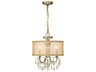 Crystorama Hampton 3-Light Gold Crystal Drum Chandelier