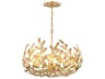 Crystorama Broche 5-Light Antique Gold Candelabra Chandelier