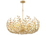 Crystorama Broche 12-Light Antique Gold Candelabra Chandelier