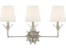Crystorama Broche 3-Light Antique Silver Vanity Light