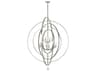 Crystorama Luna 12-Light Antique Silver Candelabra Geometric Tiered Chandelier