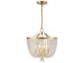 Crystorama Rylee 4-Light Antique Gold Crystal Bowl Candelabra Chandelier