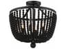 Crystorama Rylee 4-Light Matte Black Bowl Semi Flush Mount