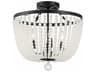 Crystorama Rylee 4-Light Matte Black Glass Bowl Semi Flush Mount