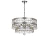 Crystorama Perla 5-Light Antique Silver Crystal Round Tiered Chandelier