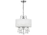 Crystorama Othello 3-Light Silver Crystal Candelabra Drum Chandelier