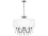 Crystorama Othello 5-Light White Crystal Candelabra Drum Chandelier