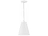 Crystorama Alston 2-Light Matte White Antique Gold Mini Pendant