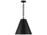 Crystorama Alston 3-Light Matte Black Antique Gold Pendant
