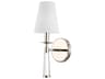 Crystorama Baxter 1-Light Polished Nickel Steel Wall Sconce