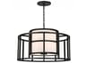 Crystorama Hulton 5-Light Matte Black Candelabra Drum Chandelier
