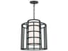 Crystorama Hulton 6-Light Matte Black Cylinder Chandelier