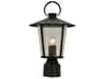 Crystorama Andover 1 - Light Outdoor Post Light with Clear Seeded Glass Shade