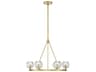 Crystorama Aragon 6-Light Soft Brass Crystal Glass Globe Round Chandelier