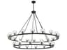 Crystorama Aragon 30-Light Matte Black Tiered Chandelier