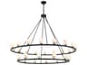 Crystorama Aragon 30-Light Matte Black Tiered Chandelier