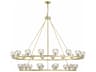 Crystorama Aragon 30-Light Soft Brass Crystal Glass Globe Tiered Chandelier