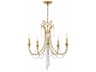 Crystorama Arcadia 5-Light Antique Gold Steel Crystal Candelabra Chandelier