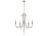 Crystorama Arcadia 5-Light Antique Silver Clear Crystal Candelabra Chandelier