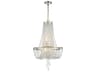 Crystorama Arcadia 4-Light Antique Silver Steel Crystal Candelabra Tiered Chandelier