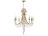 Crystorama Arcadia 8-Light Antique Gold Crystal Candelabra Chandelier