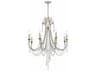 Crystorama Arcadia 8-Light Antique Silver Steel Crystal Candelabra Chandelier