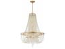 Crystorama Arcadia 9-Light Antique Gold Steel Crystal Candelabra Tiered Chandelier