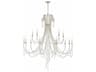 Crystorama Arcadia 15-Light Antique Silver Crystal Candelabra Tiered Chandelier