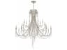 Crystorama Arcadia 28-Light Antique Silver Crystal Candelabra Tiered Chandelier