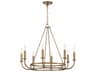 Crystorama Bailey 8-Light Aged Brass Candelabra Chandelier