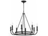 Crystorama Bailey 8-Light Matte Black Candelabra Chandelier