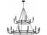 Crystorama Bailey 18-Light8-Light Matte Black Candelabra Tiered Chandelier