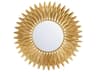 Crystorama Broche Antique Gold Wall Mirror Sunburst