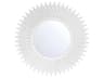 Crystorama Broche Matte White Wall Mirror Sunburst