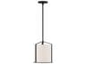 Crystorama Carlyn 1-Light Black Drum Mini Pendant