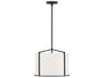 Crystorama Carlyn 4-Light Black Drum Pendant