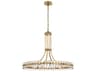 Crystorama Clover 8-Light Brass Glass Round Chandelier