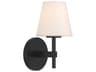 Crystorama Colton 1-Light Black Wall Sconce