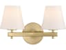 Crystorama Colton 2-Light Gold Wall Sconce