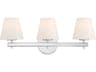 Crystorama Colton 3-Light Silver Vanity Light