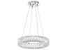 Crystorama Kinsley 1-Light Polished Chrome Round Pendant