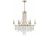 Crystorama Gabrielle 6-Light Antique Gold Crystal Candelabra Chandelier