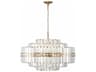 Crystorama Hayes 16-Light6-Light Aged Brass Crystal Candelabra Chandelier