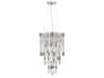 Crystorama Hudson 6-Light Polished Chrome Glass Candelabra Tiered Chandelier